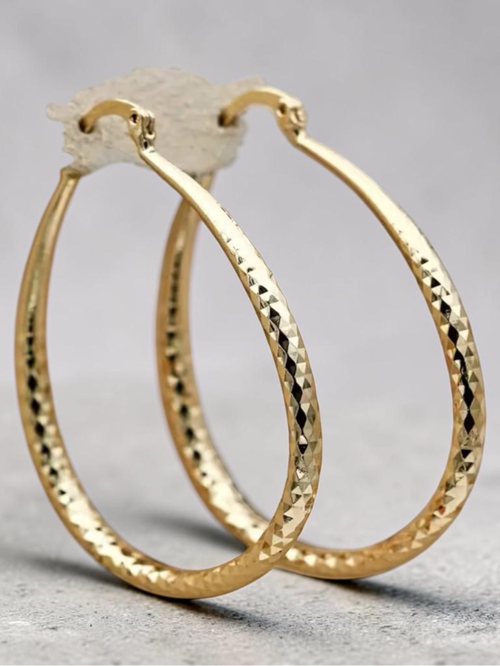 Classic Textured Gold Hoop Earrings for Women